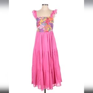 J Marie Embroidered Midi Dress